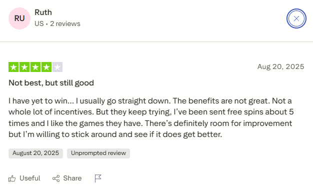 Feedback emphasizing trust and consistent performance of Adrenaline Casino